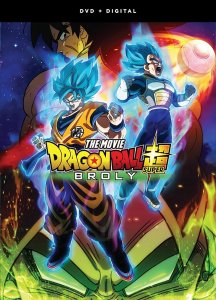 Artwork zu Dragon Ball Super Broly mit Broly, Son Goku und Vegeta in moderner Anime-Optik